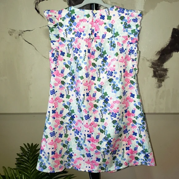 J. Crew Girls' Ruffle-Sleeve Floral Dress